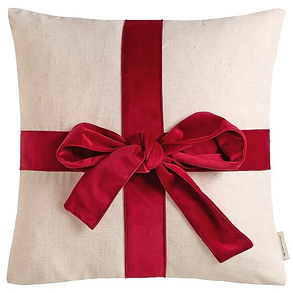 TOM TAILOR HOME Dekokissen "Present" mit aufgesetzter Geschenkschleife günstig online kaufen
