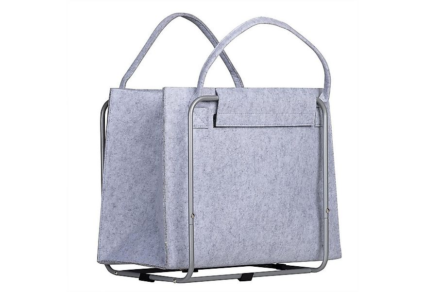 Gravidus Zeitungsständer Zeitungsständer Filz mit Metallgestell grau Zeitun günstig online kaufen