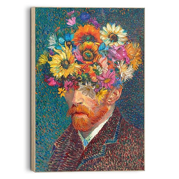 Reinders Wandbild "Blumen Van Gogh", Wohnzimmer - Schmetterlinge - Mehrfarb günstig online kaufen