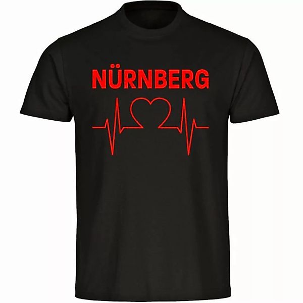 multifanshop T-Shirt Herren Nürnberg - Herzschlag - Männer günstig online kaufen