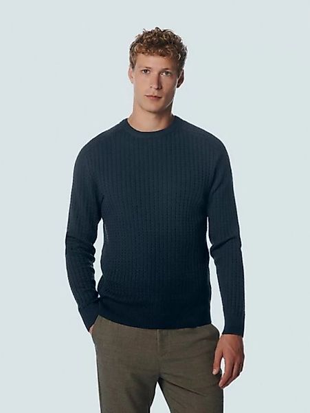 NO EXCESS Sweatshirt Pullover Crewneck Solid Jacquard Ri günstig online kaufen