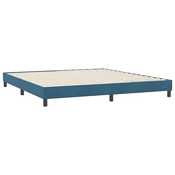 vidaXL Bett Boxspringbett ohne Matratze Dunkelblau 180x210 cm Samt günstig online kaufen