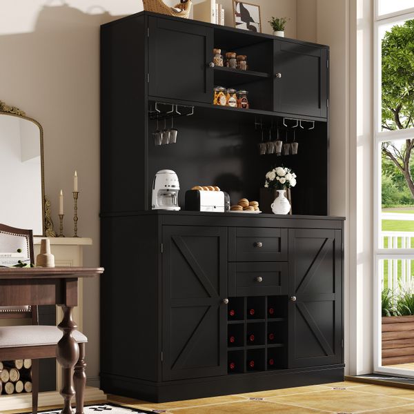 Odikalo Küchenbuffet Küchenschrank Hochschrank Buffetschrank (Küchenschrank günstig online kaufen
