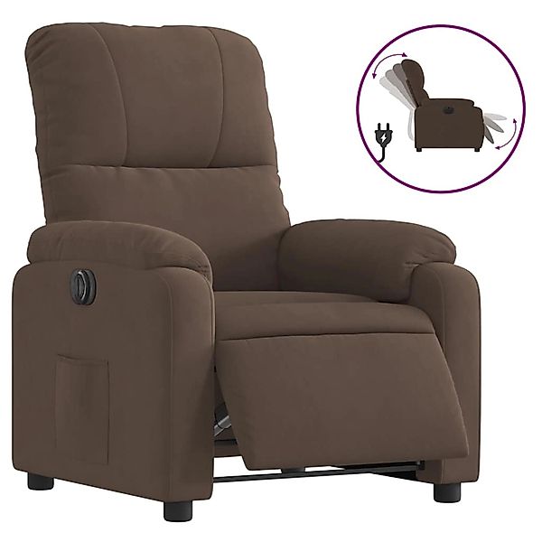 vidaXL Relaxsessel Elektrisch Braun Mikrofasergewebe 3204914 günstig online kaufen