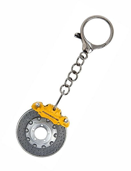 Porsche Schlüsselanhänger Bremsscheibe + Sattel racing gelb drehbar PCCB Ke günstig online kaufen
