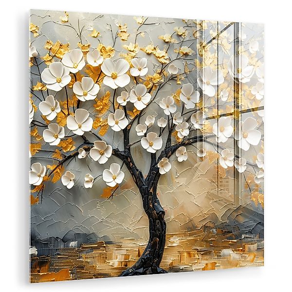 MuchoWow Acrylglasbild Baum - Blumen - günstig online kaufen
