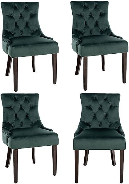 CLP Esszimmerstuhl Aberdeen Samt (4er Set, günstig online kaufen