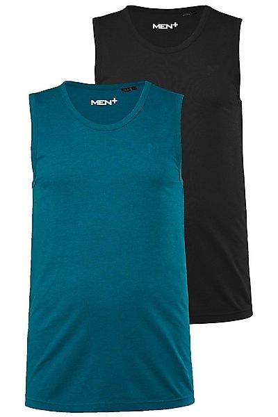 Men Plus T-Shirt Tanktop Basic 2er-Pack Rundhals günstig online kaufen
