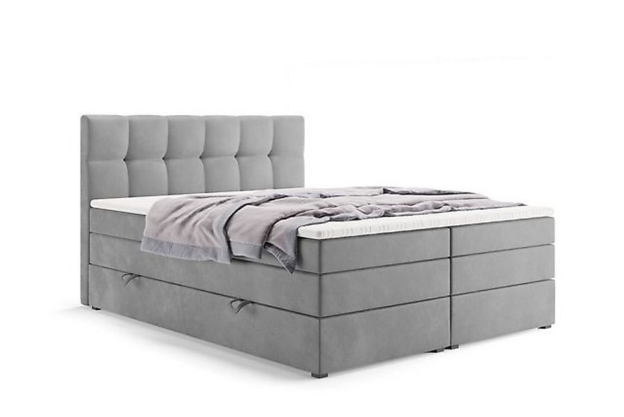 Labett Boxspringbett mit Bettkasten Doppelmatratze ALVIN KING 160x200 180x2 günstig online kaufen
