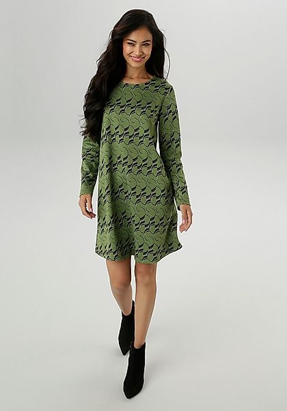Aniston SELECTED Jerseykleid mit trendiger Jaquardmusterung günstig online kaufen