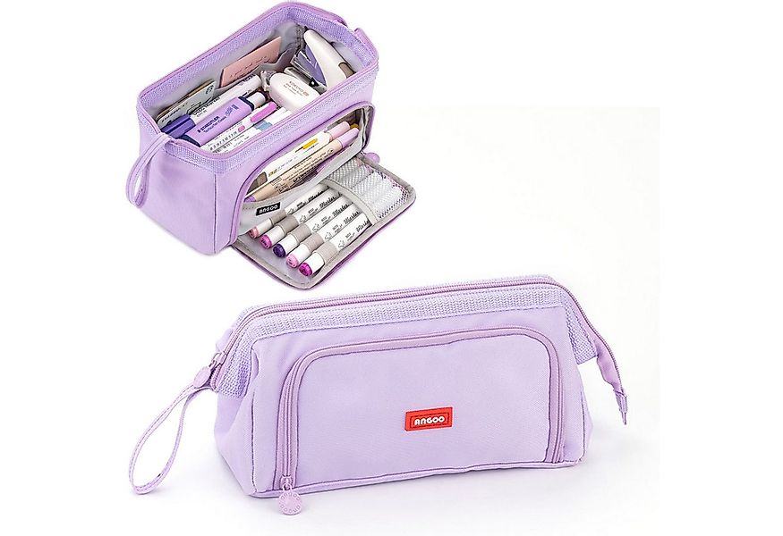 REDOM Federmäppchen Groß Stifteetui Schüler Mäppchen Canvas Etui, (Große Ka günstig online kaufen