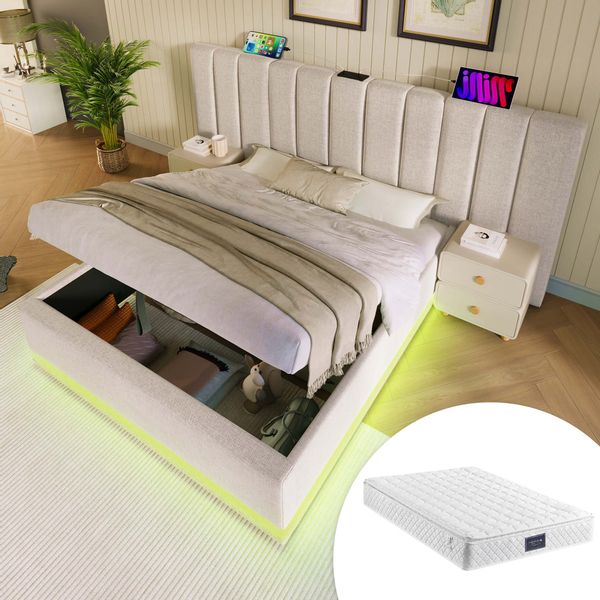 HAUSS SPOLE Polsterbett 160×200 mit LED günstig online kaufen