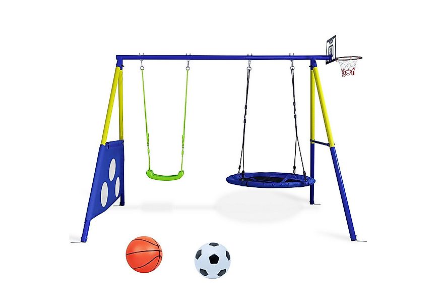 CCLIFE Doppelschaukel Schaukelgestell Outdoor 200 kg Schaukelgestell Metall günstig online kaufen