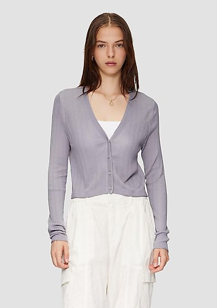 QS Cardigan Strickjacke Verkürzte Strickjacke aus günstig online kaufen