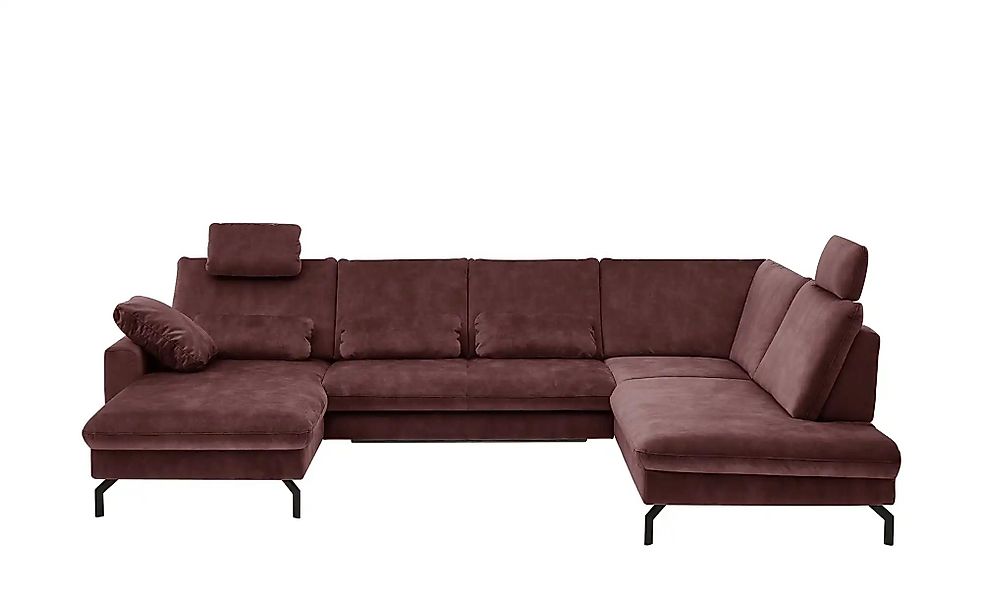 meinSofa Wohnlandschaft aus Mikrofaser Grace ¦ rot ¦ Maße (cm): B: 332 H: 8 günstig online kaufen