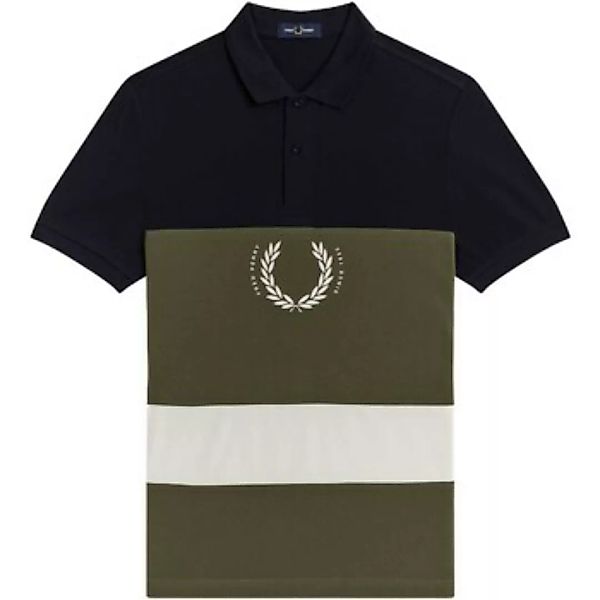 Fred Perry  T-Shirts & Poloshirts Fp Printed Colour Block Poloshirt günstig online kaufen
