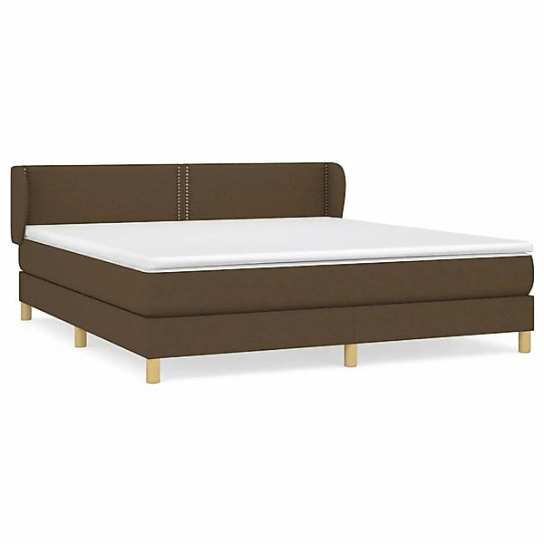 vidaXL Boxspringbett mit Matratze Dunkelbraun 180x200 cm Stoff1372147 günstig online kaufen