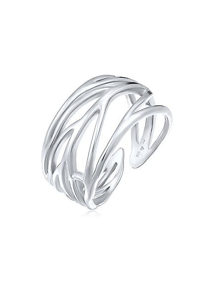 Elli Fingerring Ornament und offene Ringschiene 925 Silber günstig online kaufen