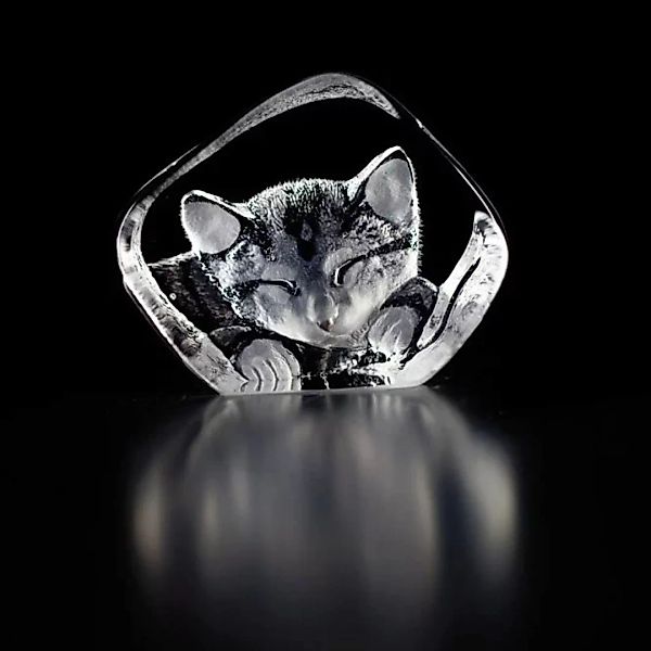 Wildlife Skulptur Katze glas günstig online kaufen