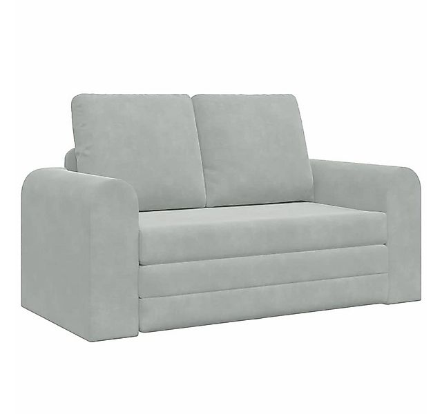 vidaXL Sofa Schlafsofa Hellgrau 148 x 71 x 83 cm Samt, 1 Teile günstig online kaufen