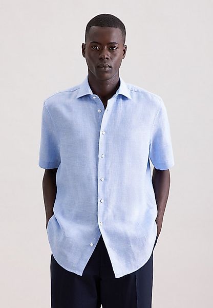 seidensticker Leinenhemd Schwarze Rose Regular 1/2 Kentkragen Uni günstig online kaufen