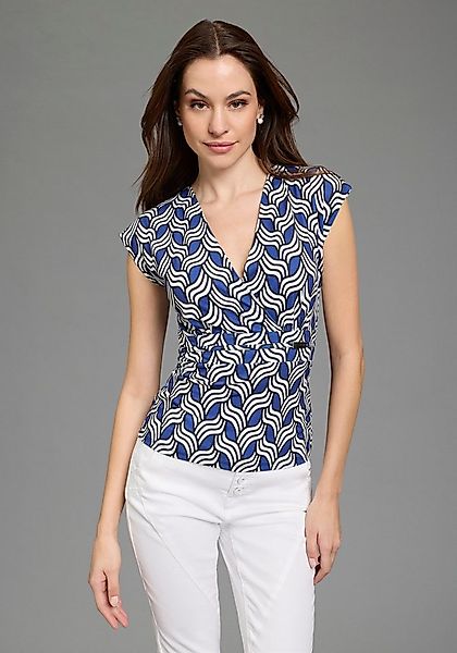 Bruno Banani Print-Shirt mit Schmuckelement, eleganter V-Ausschnitt, figurb günstig online kaufen