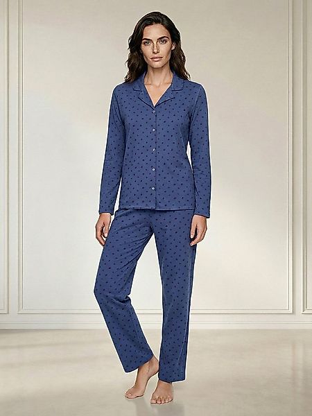 zeitlos Pyjama Pyjama Set Langarm - Kussmund günstig online kaufen