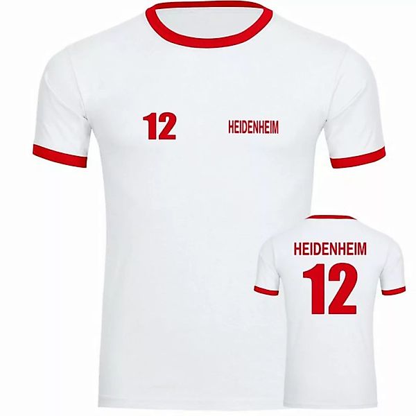 multifanshop T-Shirt Kontrast Heidenheim - Trikot 12 - Männer günstig online kaufen