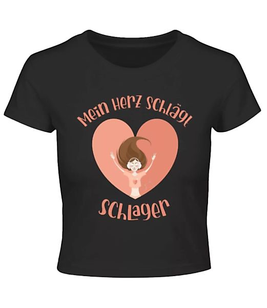Mein Herz Schlägt Schlager · Crop T-Shirt günstig online kaufen