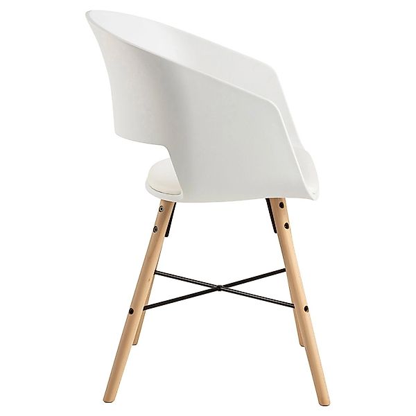 ACTONA GROUP Esszimmerstuhl () Wohnzimmerstuhl, PU Lederoptik, Weiss, 2er S günstig online kaufen