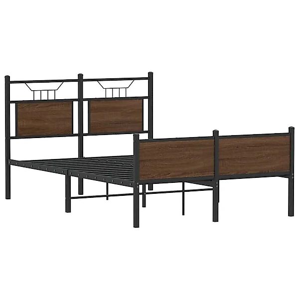 vidaXL Bettgestell ohne Matratze Braun Eiche 120x200 cm Holzwerkstoff 41070 günstig online kaufen