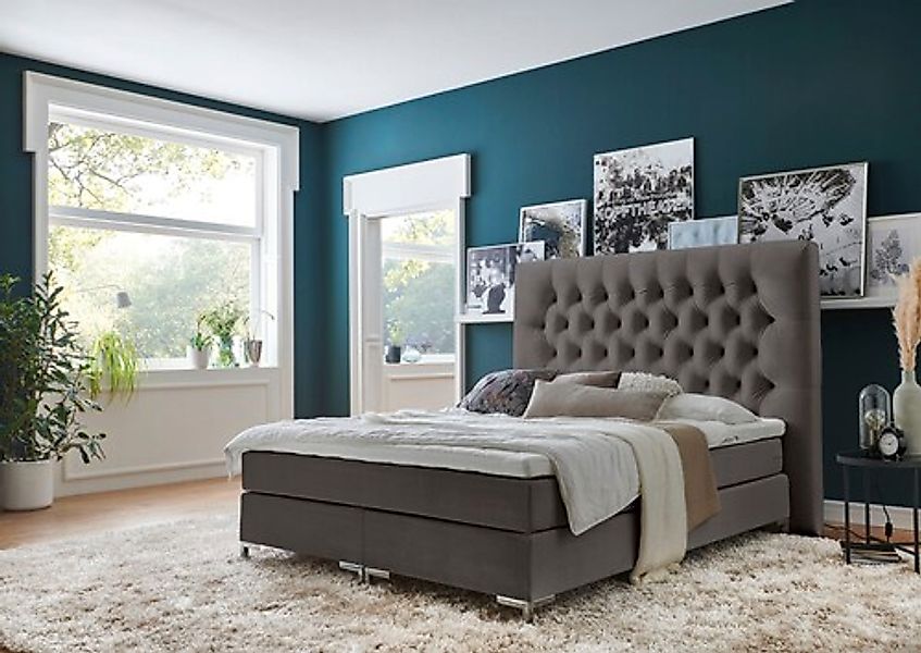 ATLANTIC home collection Boxspringbett "Ronja", mit Topper und extra hohem günstig online kaufen