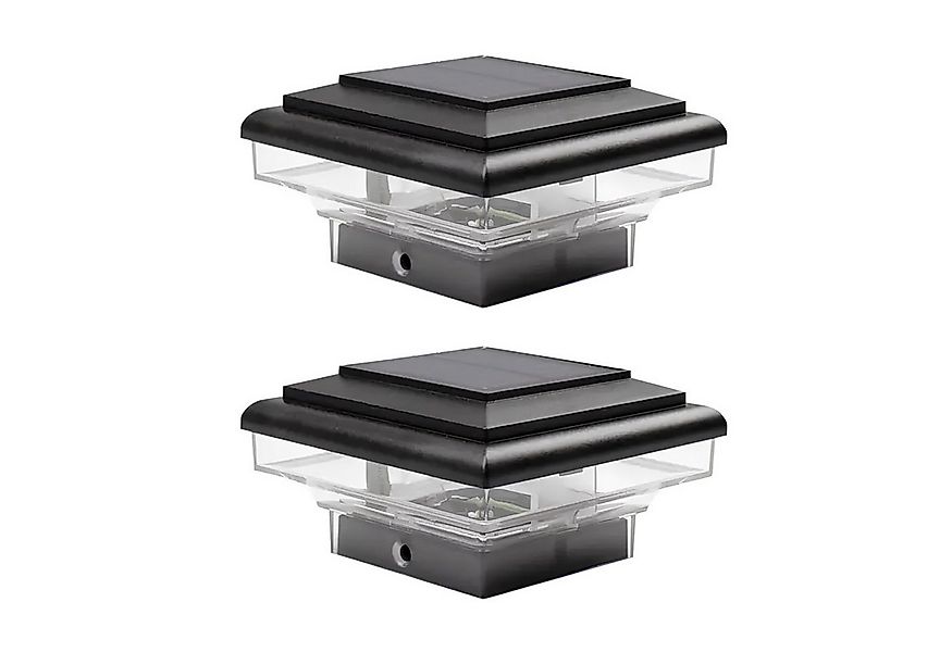 zggzerg Pfostenkappe 2 PCS Solar Pfostenkappen Licht Pfostenleuchte Außen Z günstig online kaufen