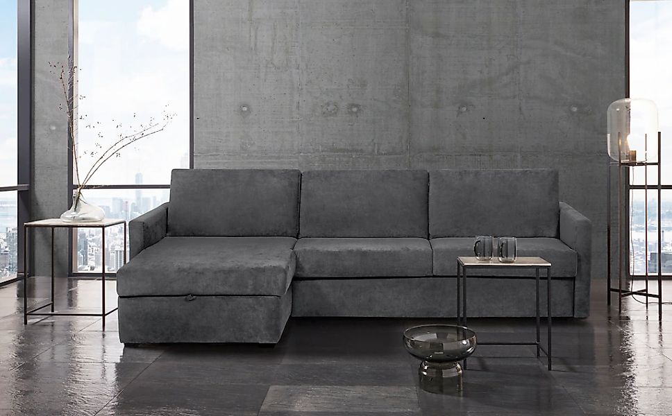 Home affaire Schlafsofa "GOLDPOINT Ecksofa 264 cm, Liegefläche (140/200cm), günstig online kaufen