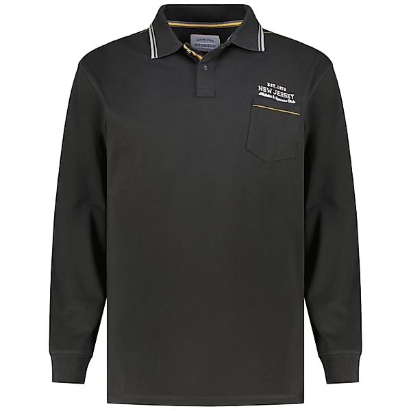 redfield Langarm-Poloshirt Langarm Poloshirt von Redfield bestickt, schwarz günstig online kaufen