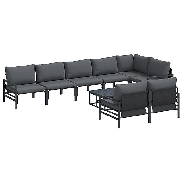 vidaXL Garten-Sofa-Set 9-Tlg Anthrazit Stahl 3379009 günstig online kaufen