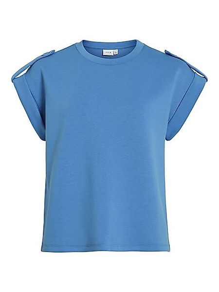 Vila T-Shirt Kurzarm- mit Schulterknöpfen, Rundhals VISIFFI O-NECK CAP SLEE günstig online kaufen