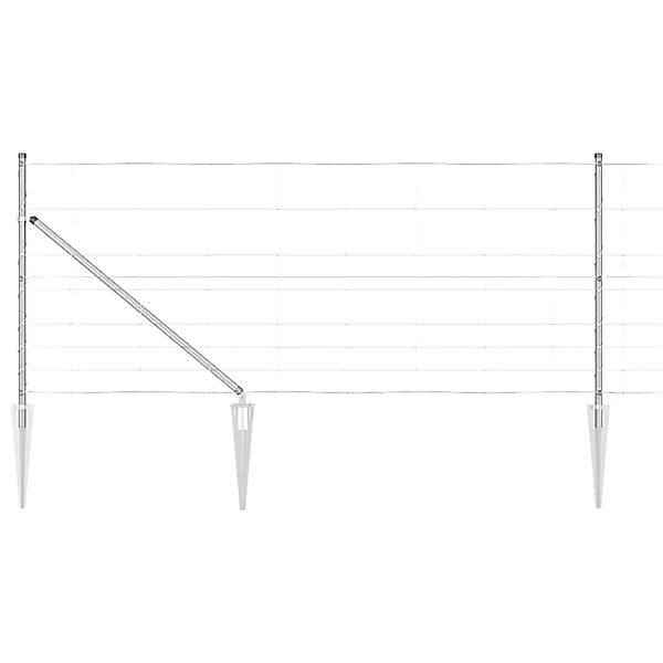 vidaXL Zaunpfosten Galvanisiert 50 x 1 m Stahl 3351450 günstig online kaufen