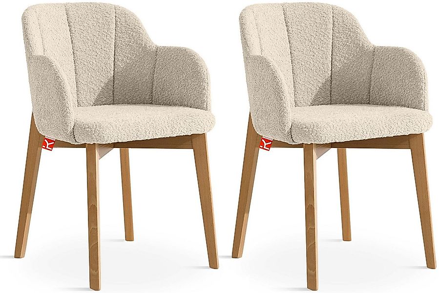 KONSIMO® Polsterstuhl LONIS Esszimmerstühle (2er Set), Loungesessel, herges günstig online kaufen