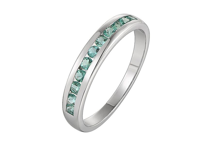 Cavill Silberring Smaragd Ring 925 Sterling Silber, 11 grüne Steine, 0,40 c günstig online kaufen
