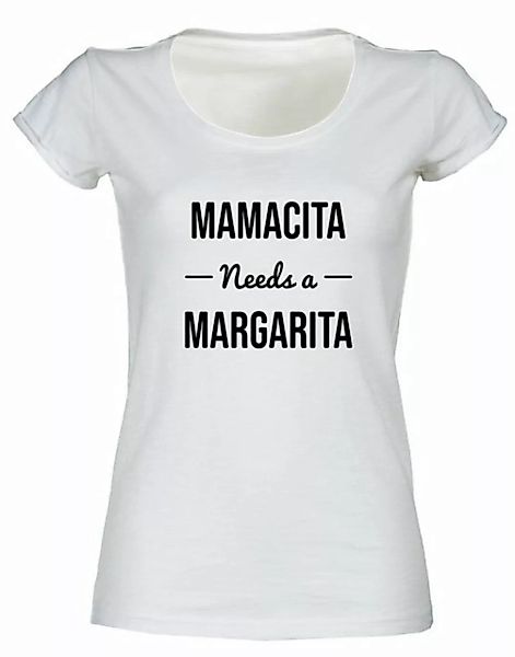 Baddery Print-Shirt Fun T-Shirt Damen - Mamacita needs a Margarita, hochwer günstig online kaufen