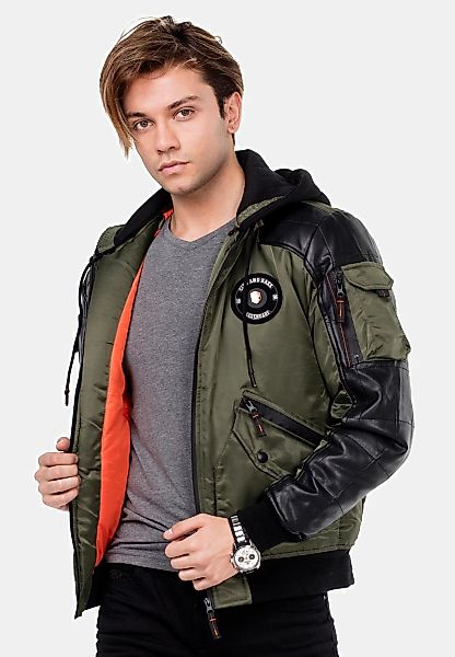 Cipo & Baxx Bomberjacke "Jacke" mit Kapuze mit abnehmbarer Kapuze, CM-134 günstig online kaufen