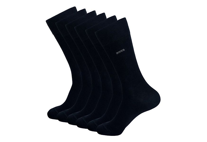 BOSS Businesssocken RS Uni Colors CC (3-Paar) mit dezentem Markenschriftzug günstig online kaufen