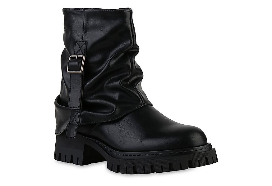 VAN HILL 841796 Bikerboots Damen Leicht Gefütterte Biker Boots Stiefeletten günstig online kaufen