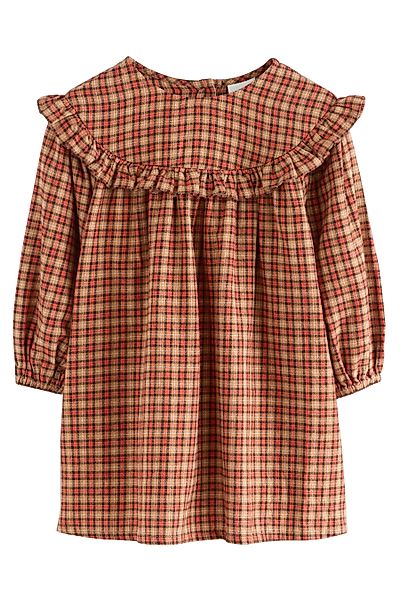 Next Blusenkleid Langärmeliges Kleid mit Rüschen günstig online kaufen