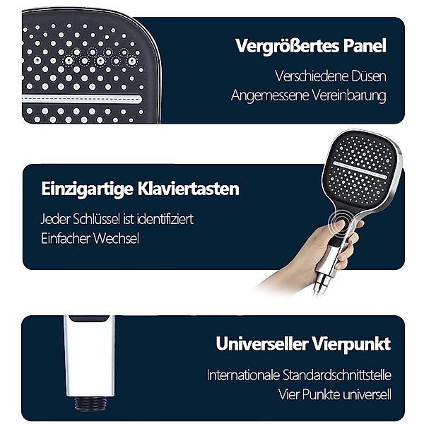 OKWISH Handbrause Duschkopf Sparduschkopf Regendusche Hand günstig online kaufen