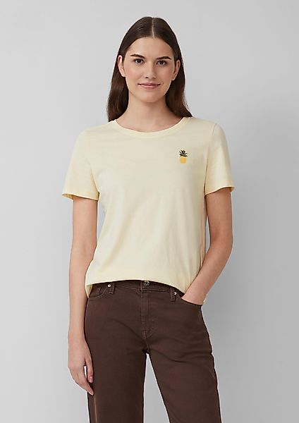 s.Oliver Kurzarmshirt T-Shirt Jersey-T-Shirt mit Stickerei günstig online kaufen