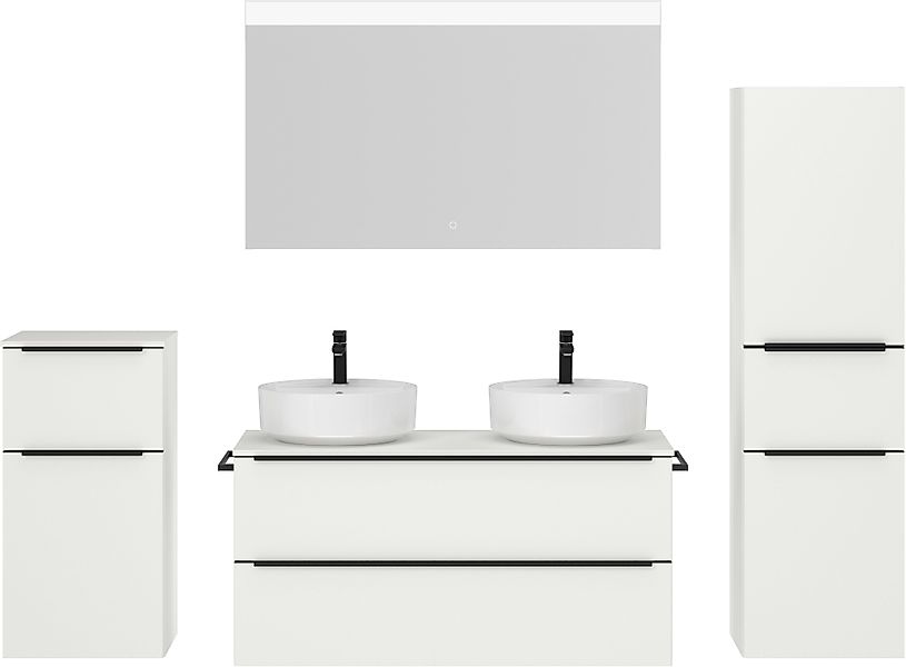 nobilia® Badmöbel-Set »Alvene«, (4 St., vormontiert, mit Soft-Close), inkl. günstig online kaufen