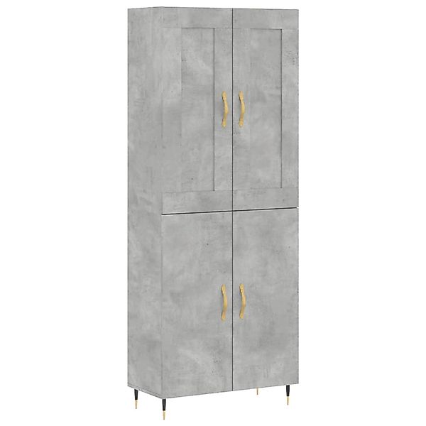 vidaXL Highboard Betongrau 69,5x34x180 cm Holzwerkstoff 3199541 günstig online kaufen