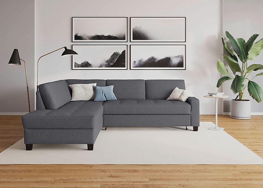 DOMO collection Ecksofa "Florentina zeitlos und elegant, Sitznähte als Desi günstig online kaufen